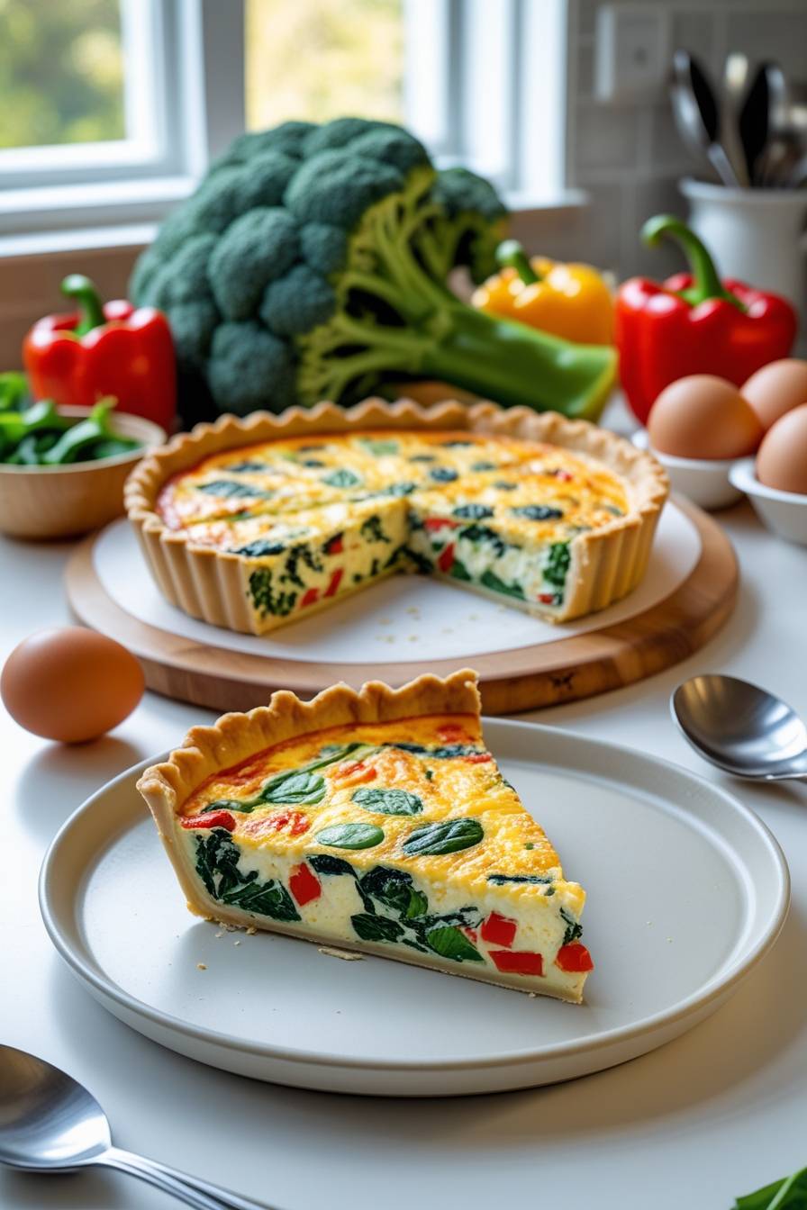 Quiche de Legumes com Massa de Grão-de-Bico