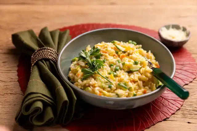 Risoto primavera na pressão