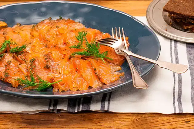 Gravlax de salmão