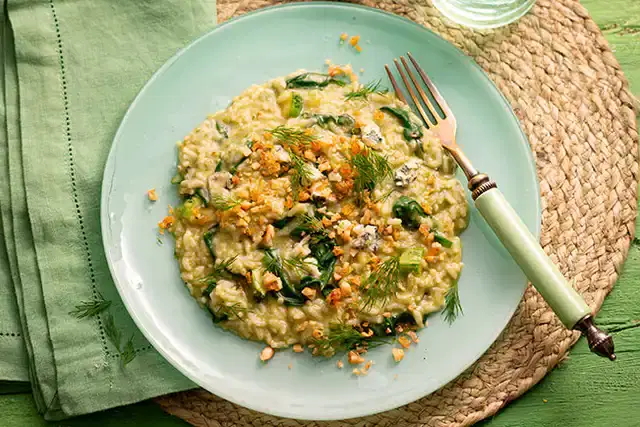 Risoto verde na pressão