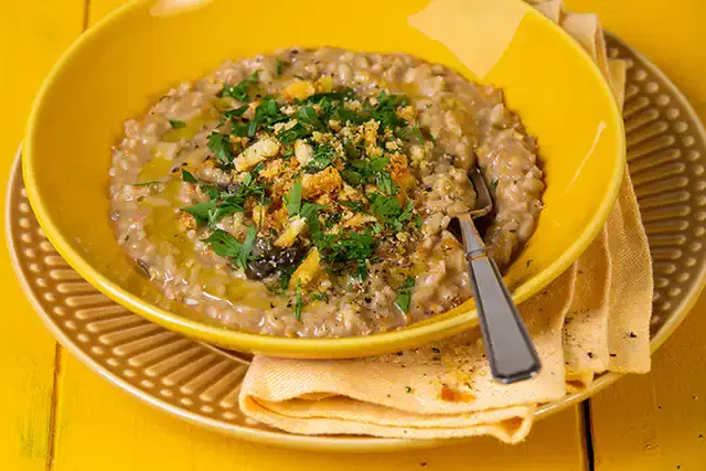 Risoto de funghi na pressão